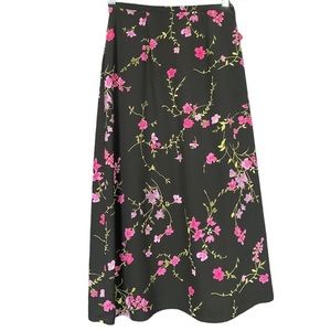 Floral a-line midi‎ skirt